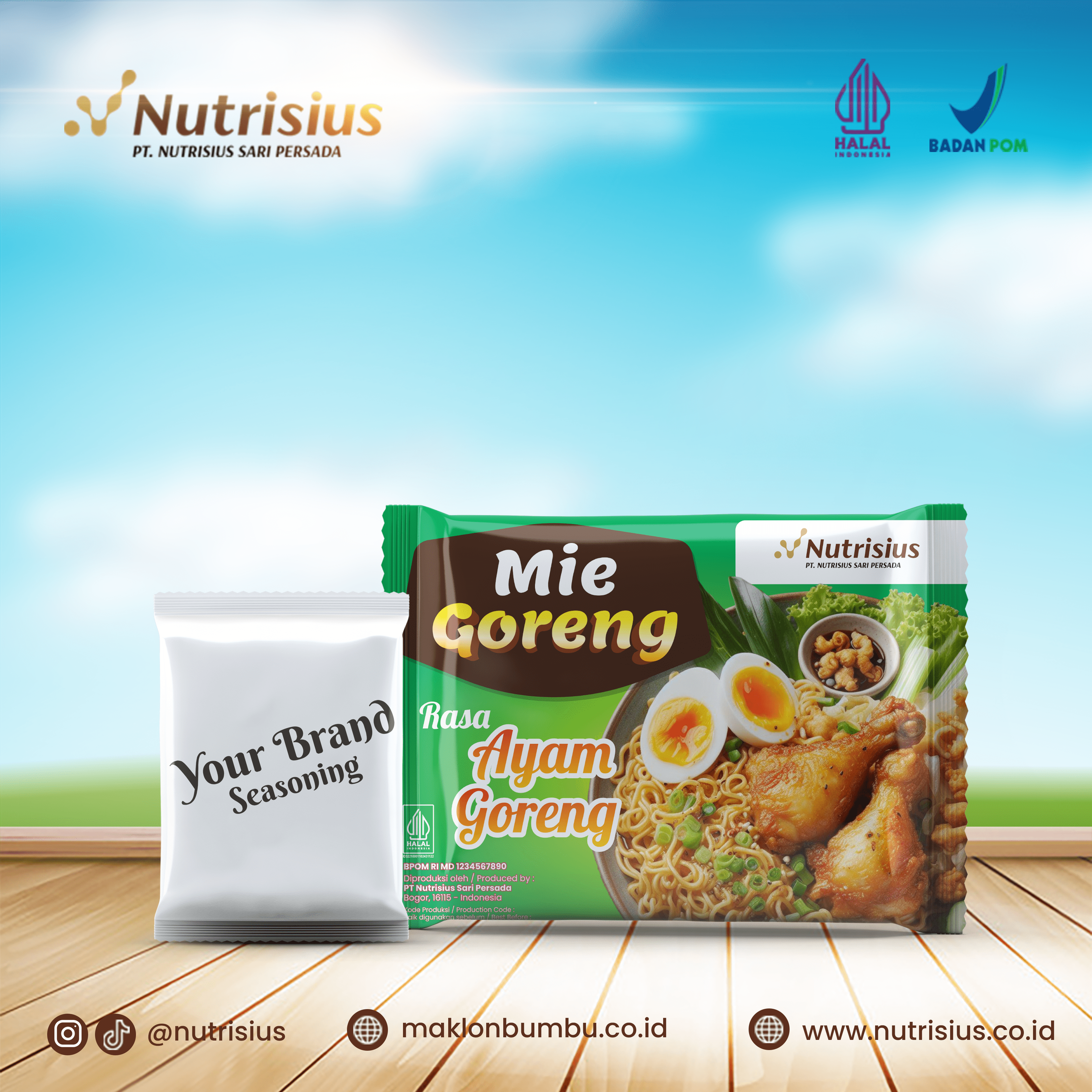Mockup Bumbu Mie Goreng Ayam Goreng Mockup Bumbu Mie Goreng Ayam Goreng