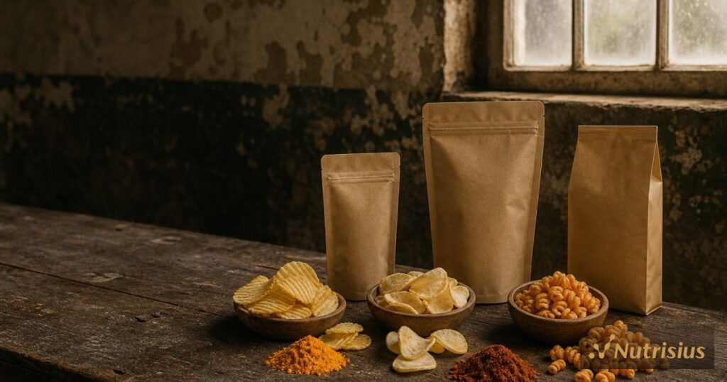 Perbandingan tiga jenis snack dengan dua bumbu tabur untuk memilih pasangan rasa.